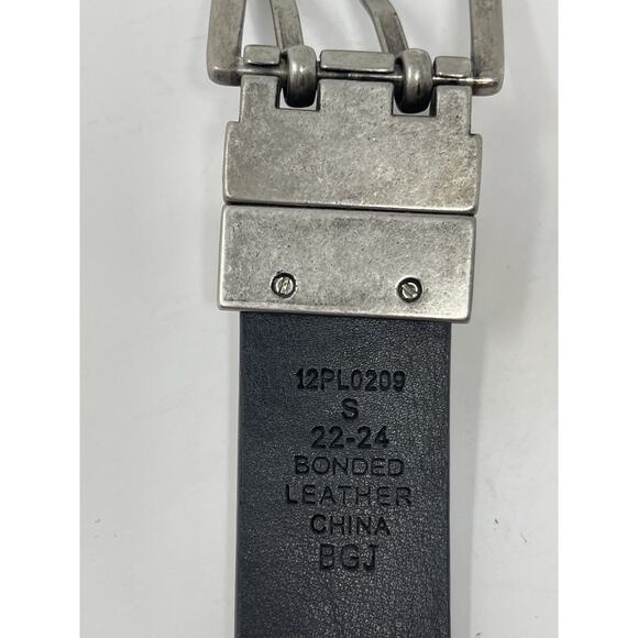 Tony Hawk Leather Belt Small 22" - 24" Boys Small Buckel Double Prong Reversible - Picture 7 of 10